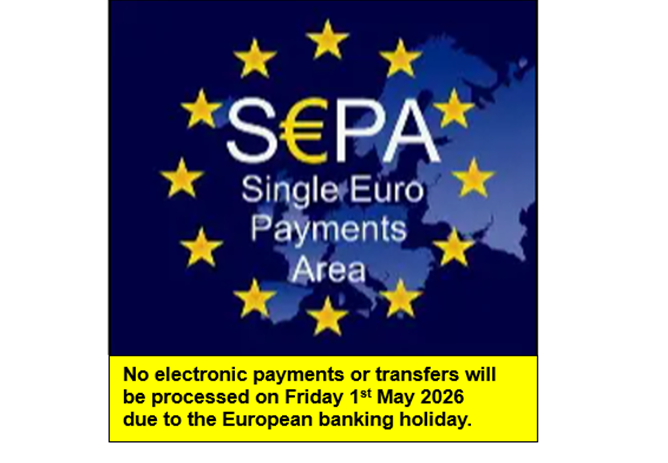 Sepa Payments European Bank Holiday